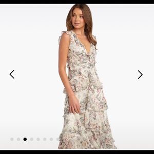Bardot nelly floral dress ivory US10